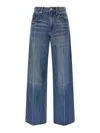 Alexander Wang Straight Trousers With Faded Fold Lines And Tailored Silhouette In Blue