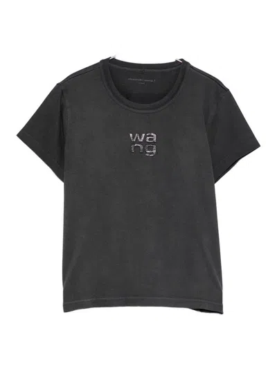 Alexander Wang Faded Logo T-shirt In Black