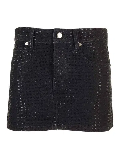 Alexander Wang Falda Semilarga - Negro