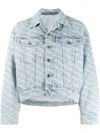 Alexander Wang Falling Back Denim Jacket With Print