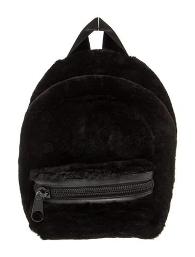 Pre-owned Alexander Wang Faux Fur Backpack In Black