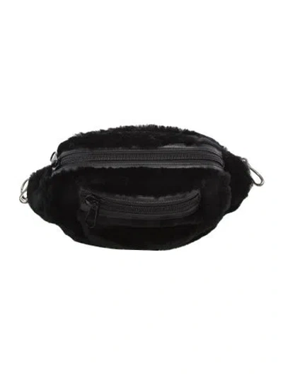 Pre-owned Alexander Wang Faux Fur Belt Bag In Black