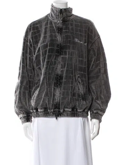 Pre-owned Alexander Wang Faux Fur Jacket In Gray