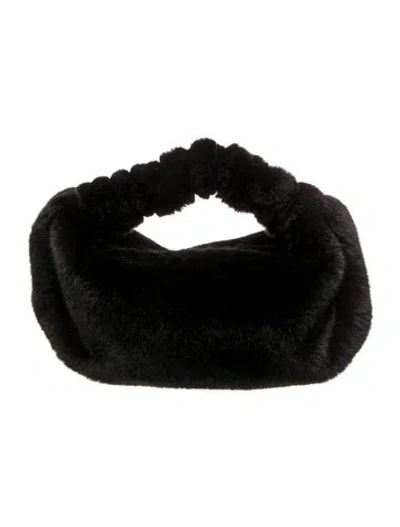 Pre-owned Alexander Wang Faux Fur Shoulder Bag In Black