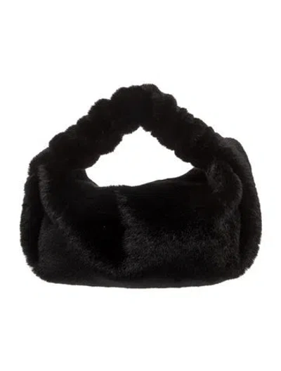 Pre-owned Alexander Wang Faux Fur Top Handle Bag In Black