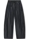 Alexander Wang Faux-leather Track Pants In Black