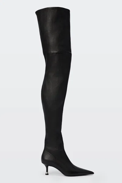 Alexander Wang Fei 65 Mm Stretch Thigh High Boot In Black