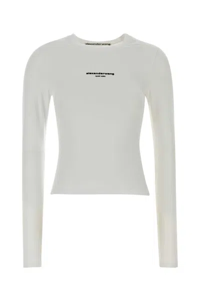 Alexander Wang Logo Long-sleeve T-shirt In White
