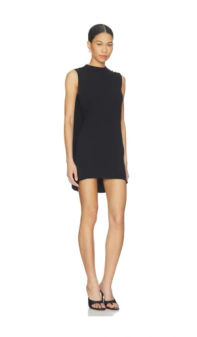 Alexander Wang Fitted Mini Dress With Drape Back In Black