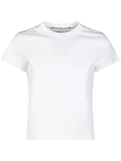ALEXANDER WANG FITTED SHRUNKEN TEE WITH CLASSIC CREW NECKLINE