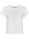 Alexander Wang Fitted White Tee With Puff Logo Detail In White