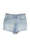 Alexander Wang Crystal Logo Pocket Relaxed Short In Blue