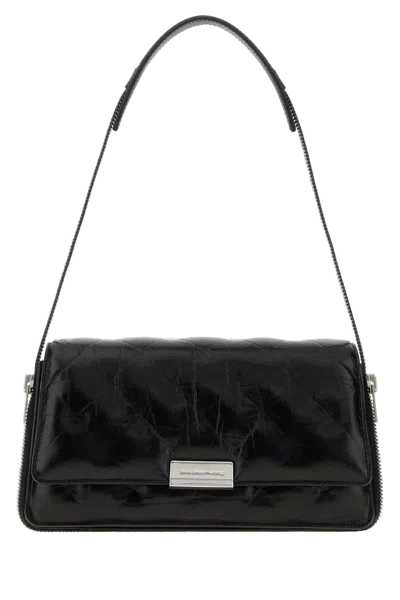Alexander Wang Flap Shoulder Bag In Black
