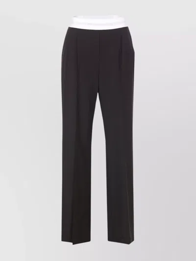 ALEXANDER WANG FLARED HIGH WAISTED TROUSERS WITH SIDE POCKETS