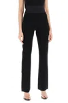ALEXANDER WANG FLARED PANTS WITH BRANDED STRIPE