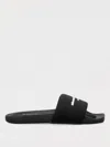 Alexander Wang Padded Logo Pool Slide Sandals Shoes In Schwarz