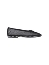 Alexander Wang Lina Studded Mesh Ballet Flats In Black
