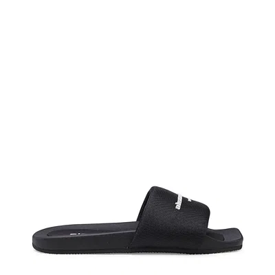Alexander Wang Padded Logo Pool Slide Sandals Shoes In Black