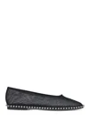 Alexander Wang Flat Shoes With Metallic Ball Chain Trim In Gray
