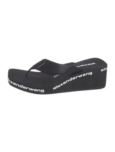 Pre-owned Alexander Wang Flip Flops In Black/blue