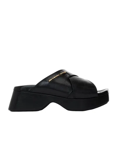 ALEXANDER WANG FLOAT 70MM PLATFORM LEATHER SANDALS