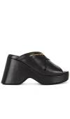 Alexander Wang Float Criss-cross Wedge Sandal In 黑色