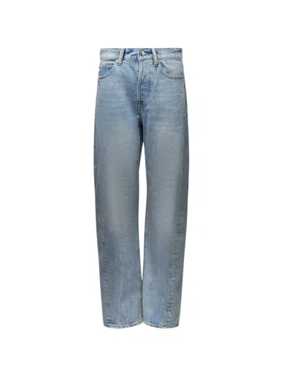 Alexander Wang Float Crystal-embellished Jeans In Blue