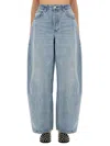 Alexander Wang Oversized Rounded Jeans In Blue