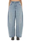 Alexander Wang Oversized Rounded Jeans In Blue