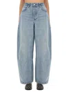 Alexander Wang Oversized Rounded Jeans In Blue