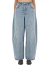 Alexander Wang Oversized Rounded Jeans In Blue
