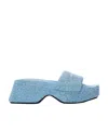 Alexander Wang Elevated Float Slide Sandals For Women In Blue