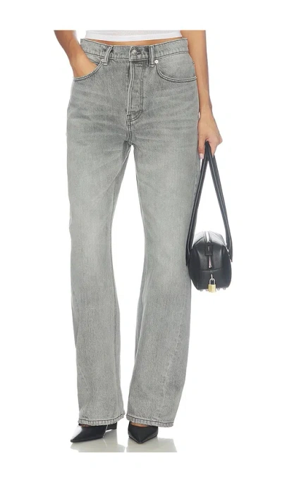 Alexander Wang Float Jeans With Logo Shadow Pockets In Gray