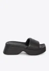 Alexander Wang Float Mules With Platform Sole And Squared Toe In Black