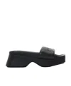 Alexander Wang Float Mules With Platform Sole And Squared Toe In Black