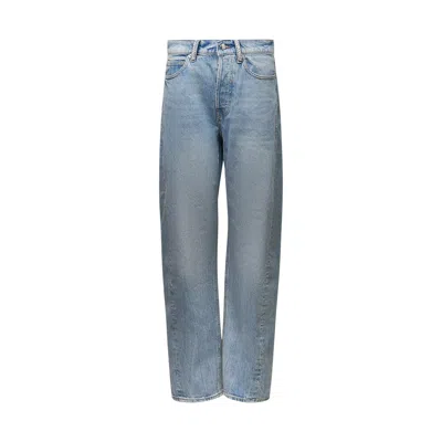 Alexander Wang Float Mid Rise Relaxed Jean In Blue