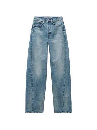 Alexander Wang Float Mid Rise Relaxed Jean In Blue