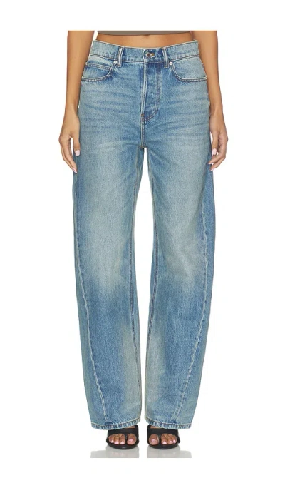 Alexander Wang Jeans Float Mid Rise Relaxed In Blue