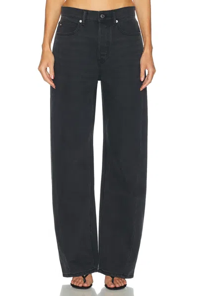 Alexander Wang Float Mid Rise Relaxed Wide Leg In Black