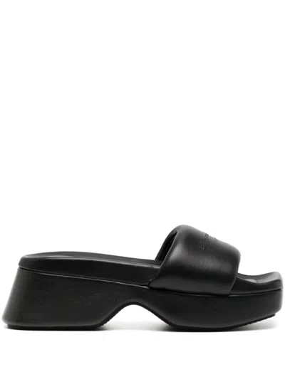 Alexander Wang Float Slide Shoes In Black