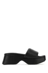 Alexander Wang Float Mules With Platform Sole And Squared Toe In Black