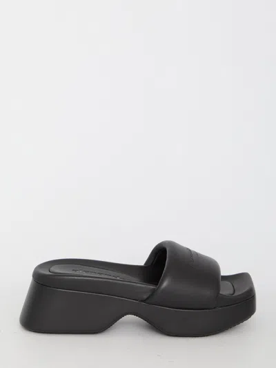 Alexander Wang Sandal With Logo In Black