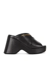 Alexander Wang Float Criss-cross Wedge Sandal In Black