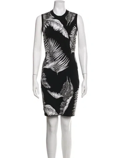 Pre-owned Alexander Wang Floral Print Mini Dress In Black