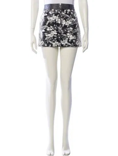 Pre-owned Alexander Wang Floral Print Mini Skirt In Neutral