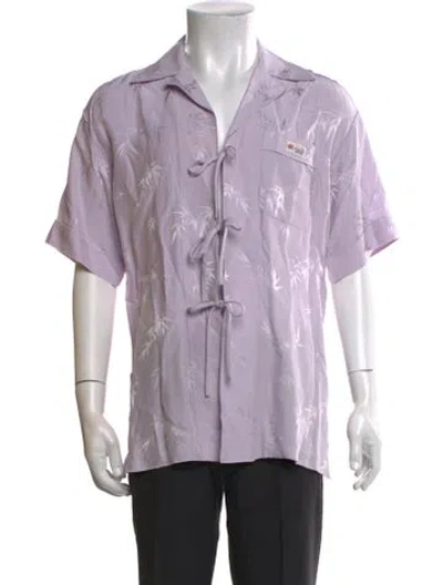 Pre-owned Alexander Wang Floral Print Short Sleeve Shirt In Purple