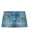 Alexander Wang Foldline Denim Skort Clothing In Multi
