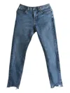 Alexander Wang Frayed-hem Jeans In Blue