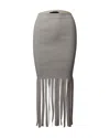 Alexander Wang Fringe Skirt In White Viscose In White