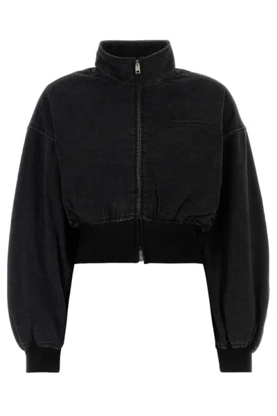 ALEXANDER WANG FUNNEL NECK JACKET W/ TALL RIB